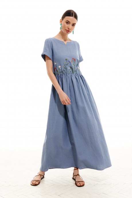 Платье ELLETTO LIFE 1003 сине-голубой размер 42-54 #2