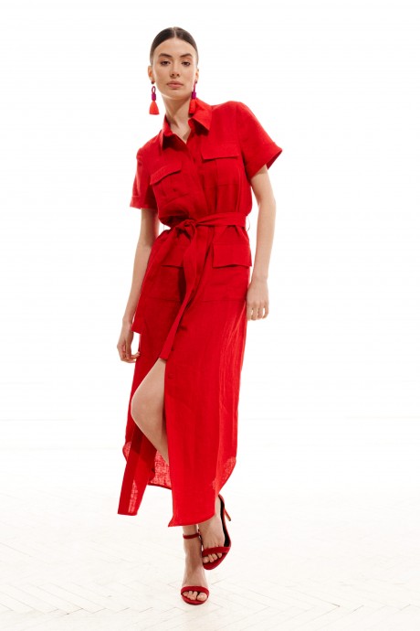 Платье ELLETTO LIFE 1996 красный размер 42-50 #1