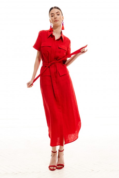 Платье ELLETTO LIFE 1996 красный размер 42-50 #2