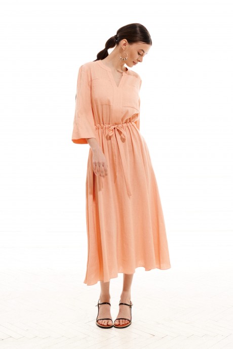 Платье ELLETTO LIFE 1994 персиковый размер 44-52 #2