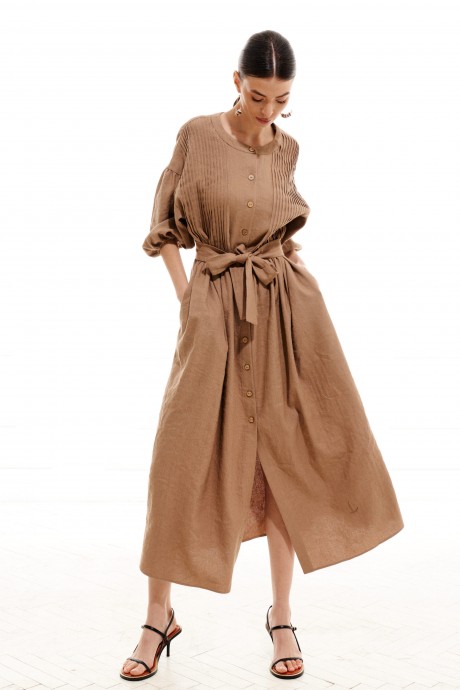 Платье ELLETTO LIFE 1993 коричневый размер 44-52 #2