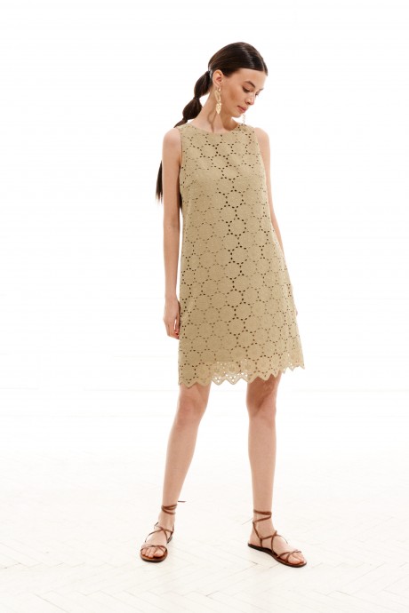 Платье ELLETTO LIFE 1025 оливковый размер 42-46 #1
