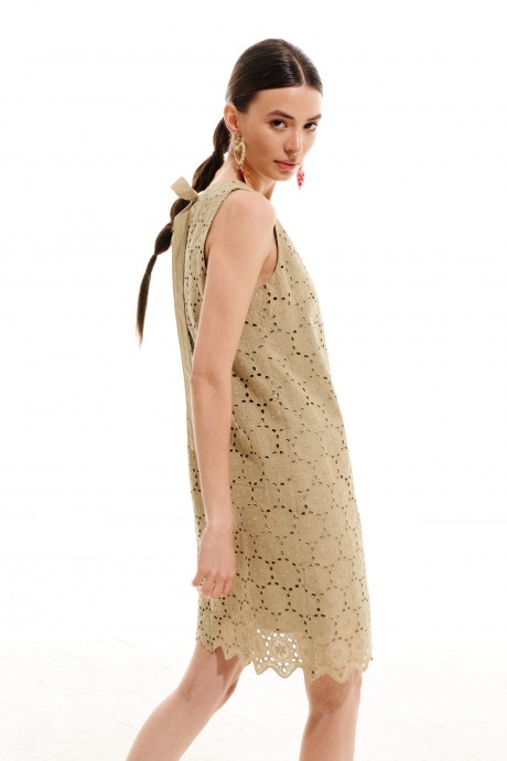 Платье ELLETTO LIFE 1025 оливковый размер 42-46 #4