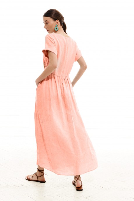Платье ELLETTO LIFE 1003 персиковый размер 42-54 #6