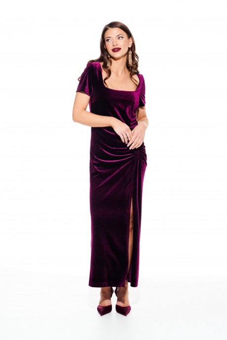Вечернее платье ELLETTO LIFE 1109 баклажан размер 42-50 #2