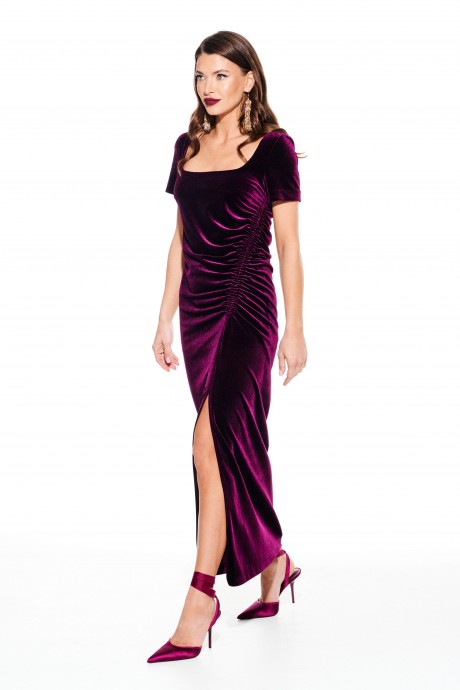 Вечернее платье ELLETTO LIFE 1109 баклажан размер 42-50 #5
