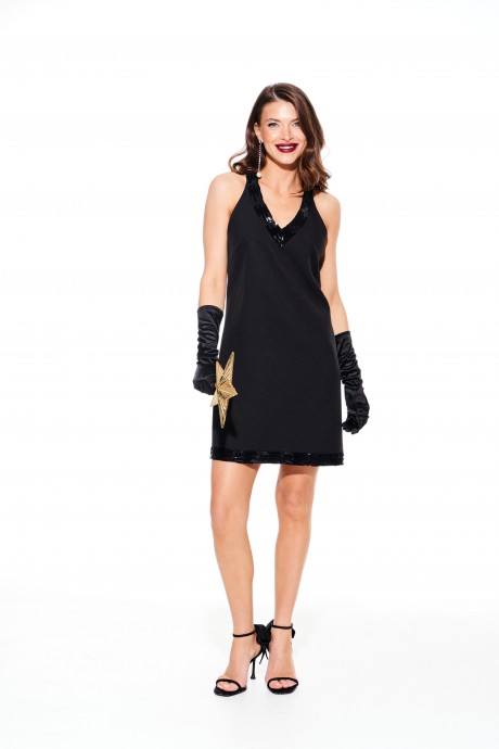 Вечернее платье ELLETTO LIFE 1111 черный размер 42-46 #3