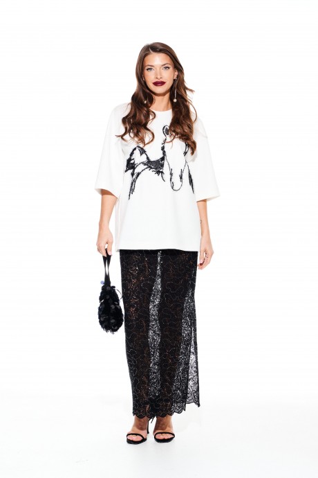 Юбка ELLETTO LIFE 2373 черный размер 42-48 #3