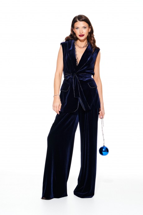 Жилетка ELLETTO LIFE 3918 синий размер 42-52 #7