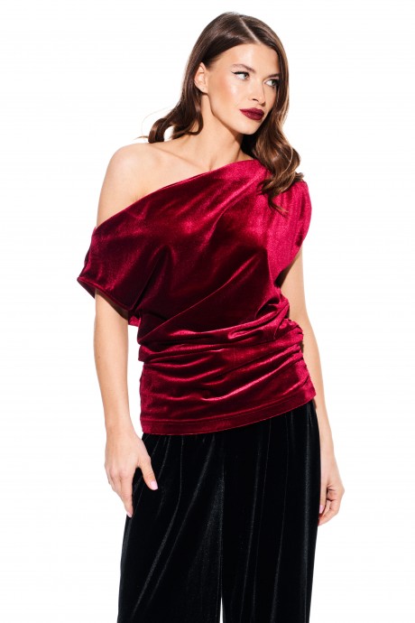 Блузка ELLETTO LIFE 3923 вишня размер 44-52 #2