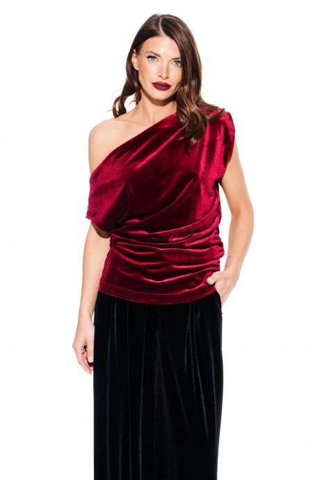 Блузка ELLETTO LIFE 3923 вишня размер 44-52 #3