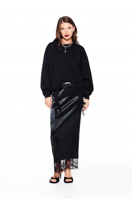 Свитшот ELLETTO LIFE 3929 черный размер 42-50 #4