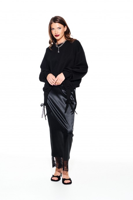 Свитшот ELLETTO LIFE 3929 черный размер 42-50 #5