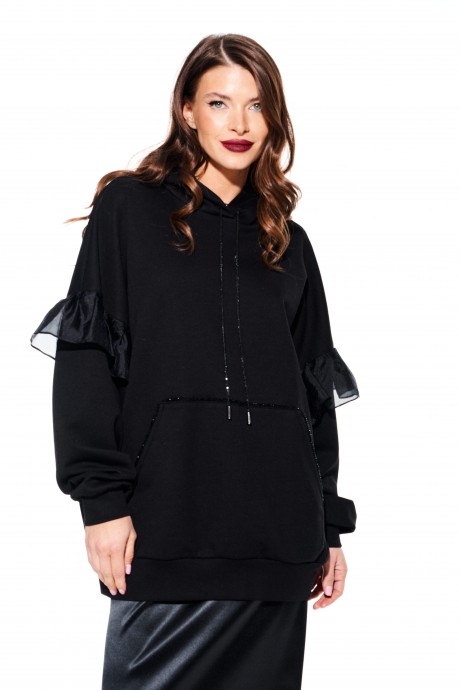 Худи ELLETTO LIFE 3930 черный размер 42-54 #1