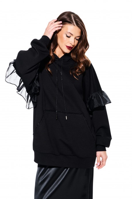 Худи ELLETTO LIFE 3930 черный размер 42-54 #2