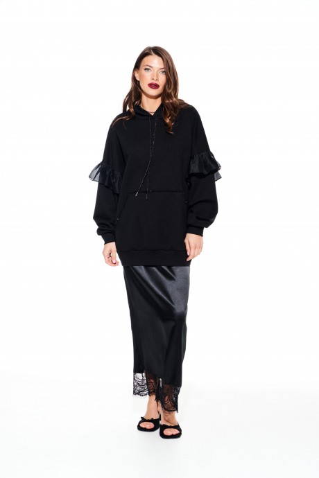 Худи ELLETTO LIFE 3930 черный размер 42-54 #5