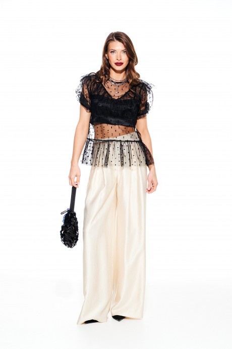 Блузка ELLETTO LIFE 3934 черный размер 42-46 #6