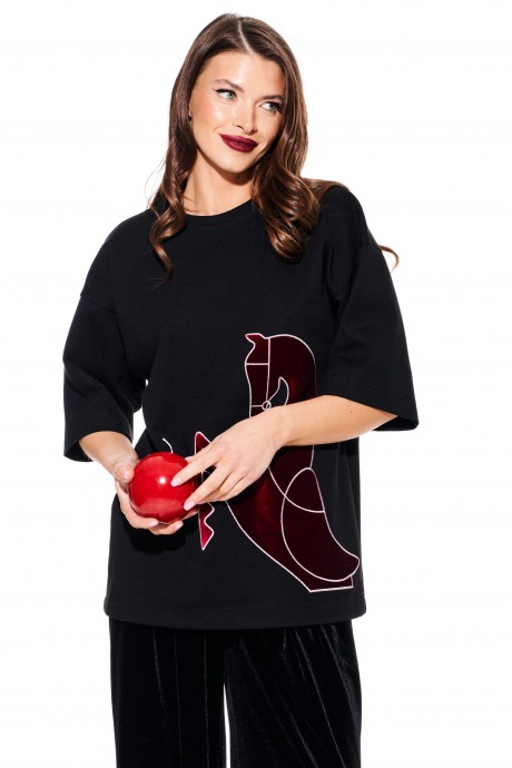 Футболка ELLETTO LIFE 3937 черный размер 42-54 #3