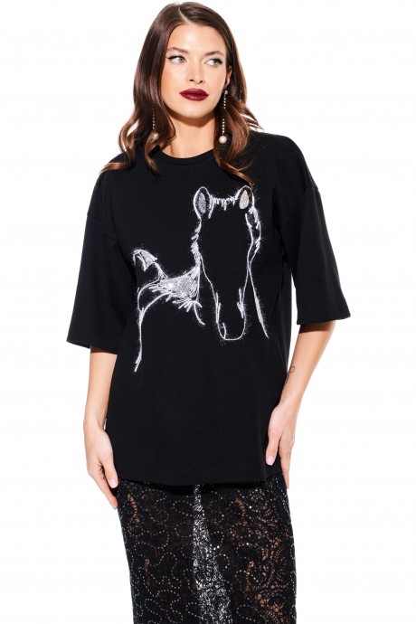 Футболка ELLETTO LIFE 3938 черный размер 42-54 #2