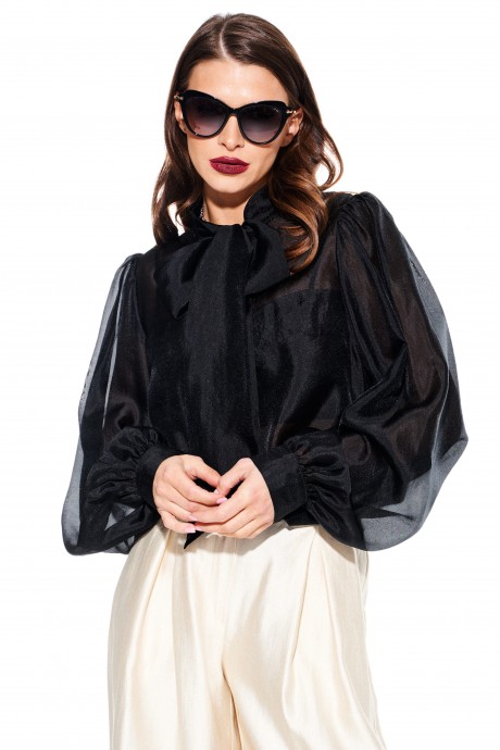 Блузка ELLETTO LIFE 3939 черный размер 42-52 #2