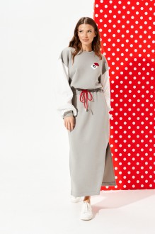 Платье ELLETTO LIFE 1120 серый