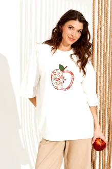 Джемпер (кофта) ELLETTO LIFE 13011 молочный