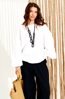 Блузка ELLETTO LIFE 13988 белая