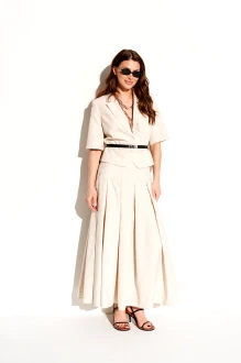 Юбочный костюм ELLETTO LIFE 15346 бежевый