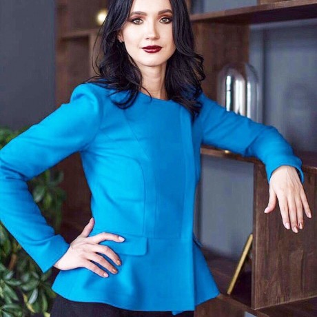 Жакет (пиджак) Sorochinskaya 0716002 сине-голубой размер 42-46 #1