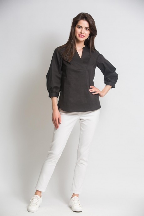 Блузка, туника, рубашка Ivera Collection 656 чёрный размер 42-52 #1