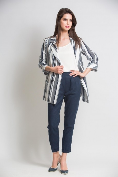 Жакет (пиджак) Ivera Collection 558 бело-синий размер 44-54 #1