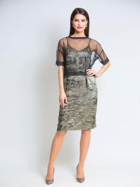 Вечернее платье Ivera Collection 511 черный+золотой размер 42-50 #2