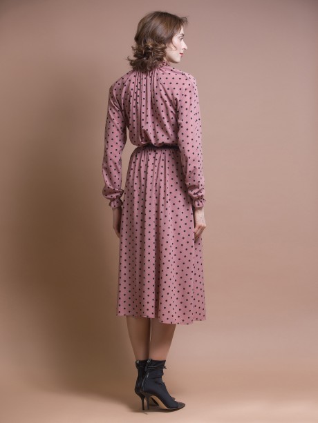 Платье Ivera Collection 734 розовый в горох размер 42-50 #2