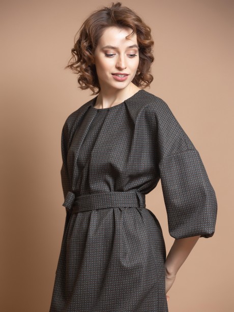 Платье Ivera Collection 763 чёрно-серо-коричневый размер 42-52 #2