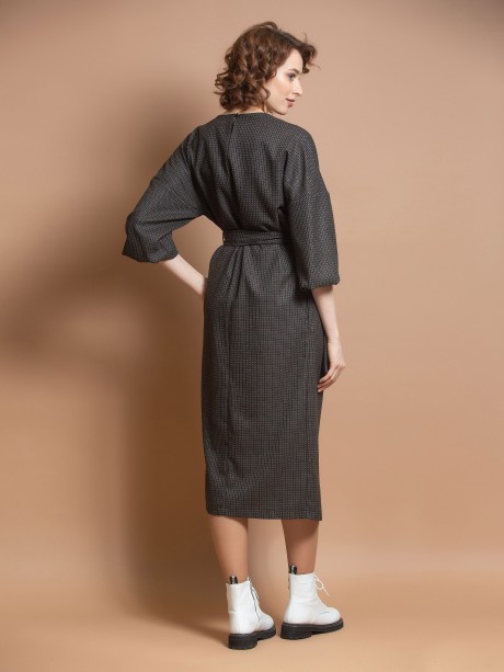 Платье Ivera Collection 763 чёрно-серо-коричневый размер 42-52 #3