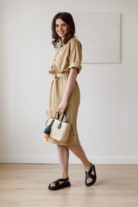Платье Ivera Collection 806 жёлтый/полоска размер 42-52 #2