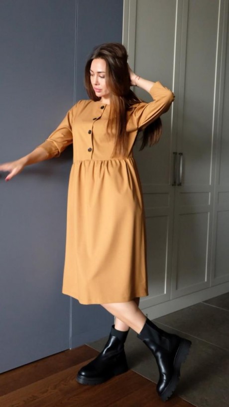 Платье Ivera Collection 864 горчичный размер 42-52 #3