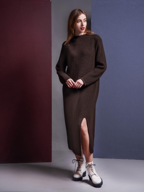 Платье Ivera Collection 840 тёмно-коричневый размер 42-52 #1