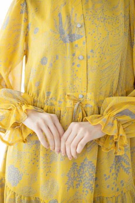 Платье Ivera Collection 1007 желтый, серый размер 42-52 #7