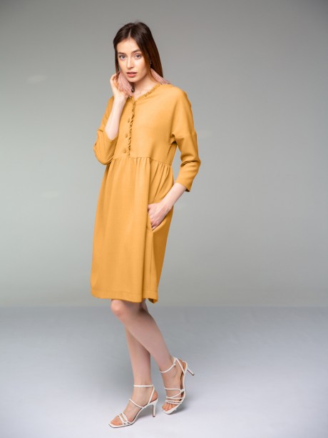 Платье Ivera Collection 1008 горчичный размер 42-52 #3