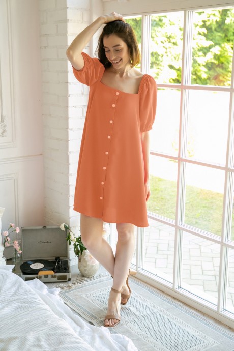Платье Ivera Collection 1029 Оранжевый размер 42-48 #2