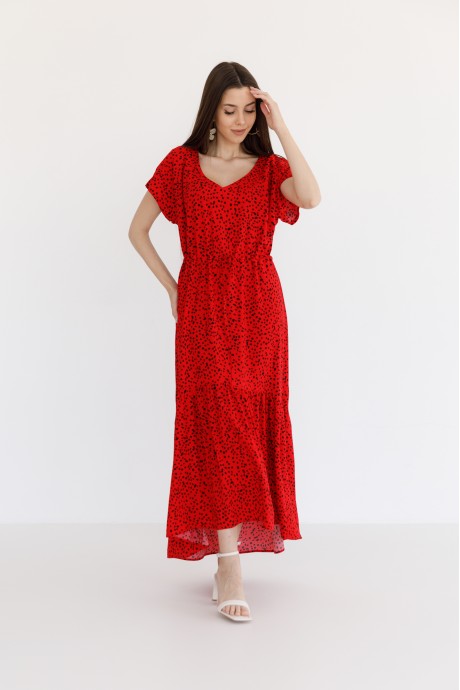 Платье Ivera Collection 1086 красный размер 44-52 #3