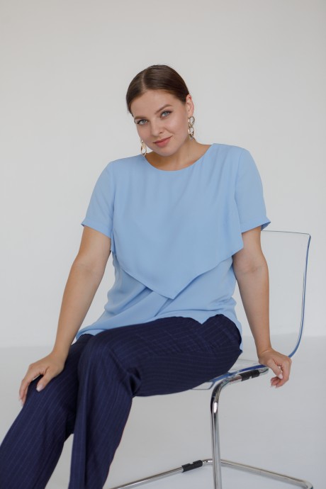 Блузка Ivera Collection 5068 голубой размер 52 #1