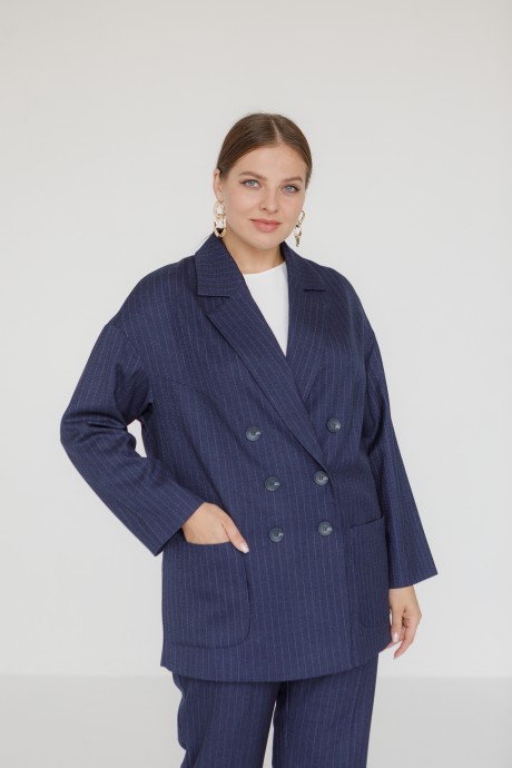 Жакет (пиджак) Ivera Collection 3018 Синий, белый размер 50-56 #2
