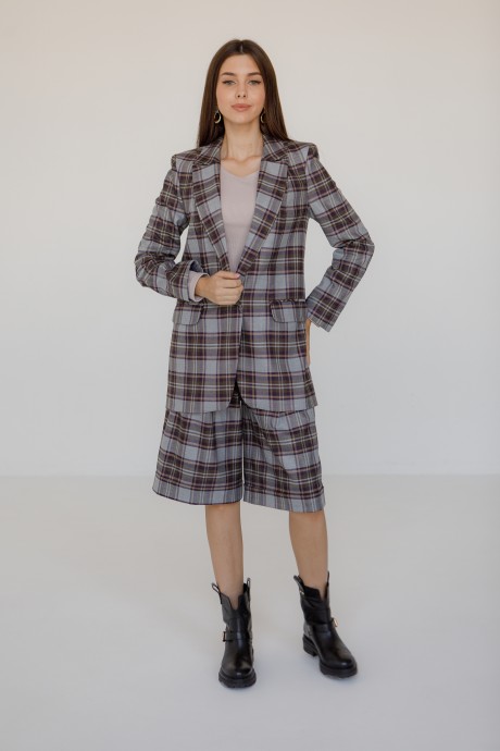 Жакет (пиджак) Ivera Collection 3020 Серый, фиолетовый размер 42-50 #8