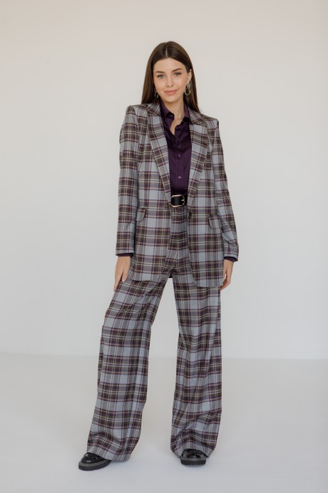 Жакет (пиджак) Ivera Collection 3020 Серый, фиолетовый размер 42-50 #9