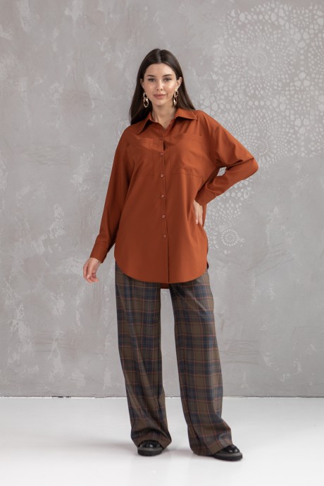 Рубашка Ivera Collection 5023 терракотовый размер 42-52 #6