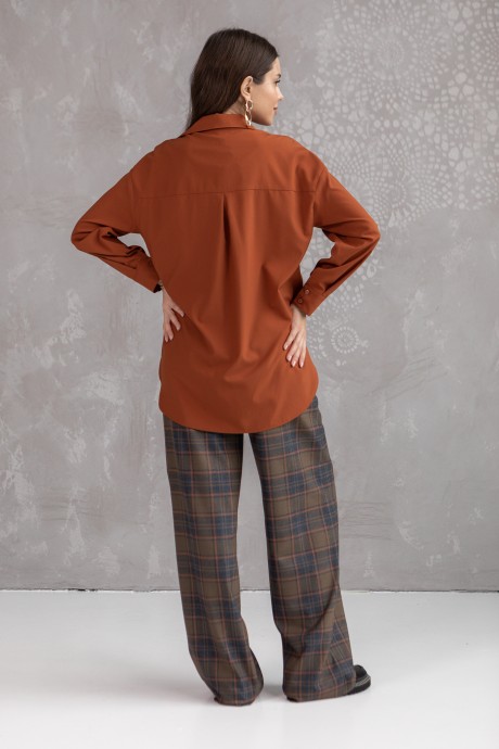 Рубашка Ivera Collection 5023 терракотовый размер 42-52 #8