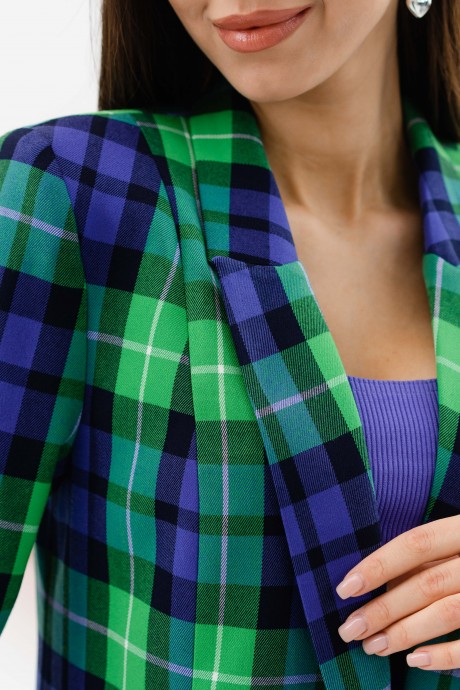 Жакет (пиджак) Ivera Collection 3034 синий+зеленый размер 42-52 #3