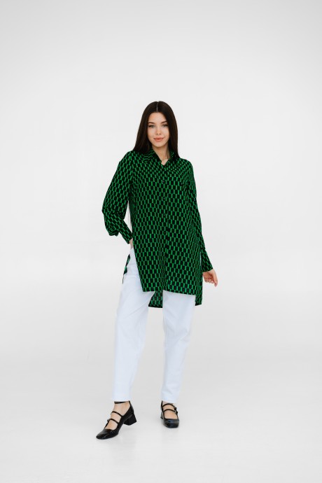 Блузка Ivera Collection 5058L черный,зеленый размер 42-50 #3